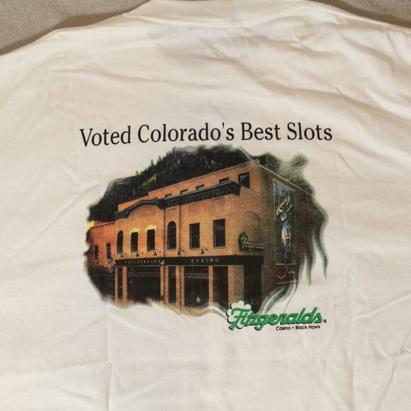 Fitzgeralds Casino Black Hawk Voted Colorados Best Slots Tee (L) - Picture 8 of 12